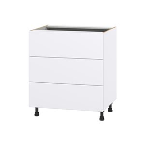 Hugo&Borg Lasalle 30 x 34.5 x 24.88-in Glacier White Drawer Base Semi-Custom Cabinet