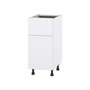 Hugo&Borg Lasalle 15 x 34.5 x 24.88-in Glacier White Door and Drawer Base Semi-Custom Cabinet