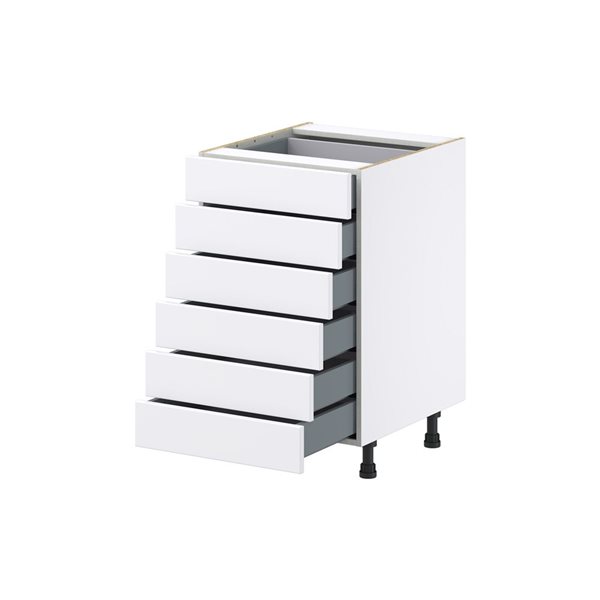 Hugo&Borg Lasalle 21 x 34.5 x 24.88-in Glacier White Drawer Base Semi-Custom Cabinet