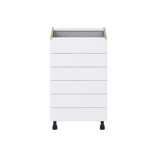 Hugo&Borg Lasalle 21 x 34.5 x 24.88-in Glacier White Drawer Base Semi-Custom Cabinet