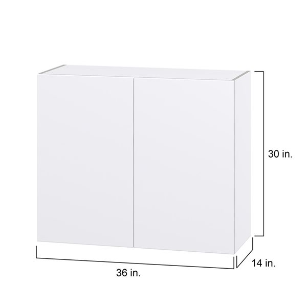 Hugo&Borg Lasalle 36 x 30 x 14.88-in Glacier White Door Wall Semi-Custom Cabinet