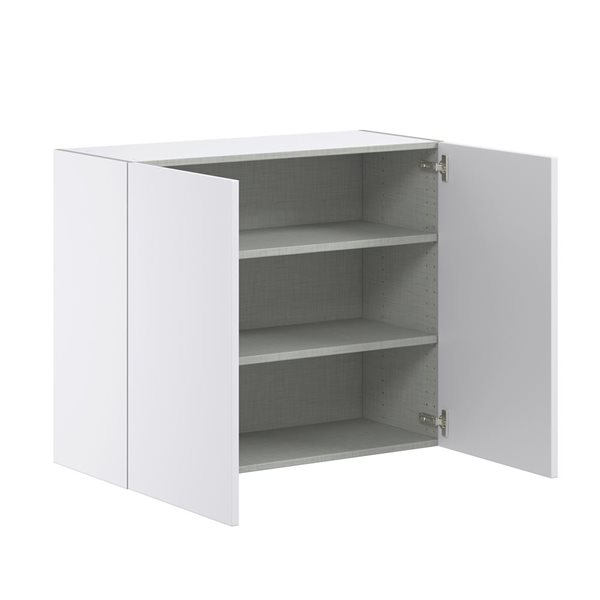 Hugo&Borg Lasalle 36 x 30 x 14.88-in Glacier White Door Wall Semi-Custom Cabinet