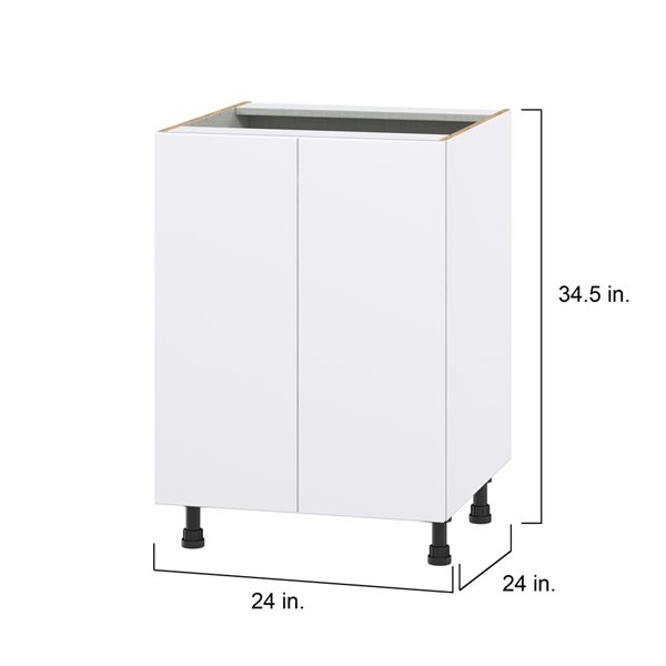 Hugo&Borg Lasalle 24 x 34.5 x 24.88-in Glacier White Door Base Semi-Custom Cabinet