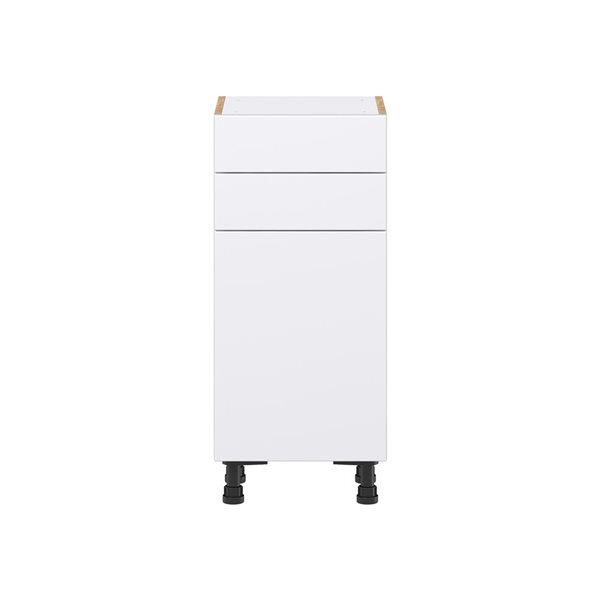 Hugo&Borg Lasalle 15 x 34.5 x 14.88-in Glacier White Door and Drawer Base Semi-Custom Cabinet