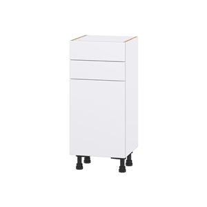 Hugo&Borg Lasalle 15 x 34.5 x 14.88-in Glacier White Door and Drawer Base Semi-Custom Cabinet