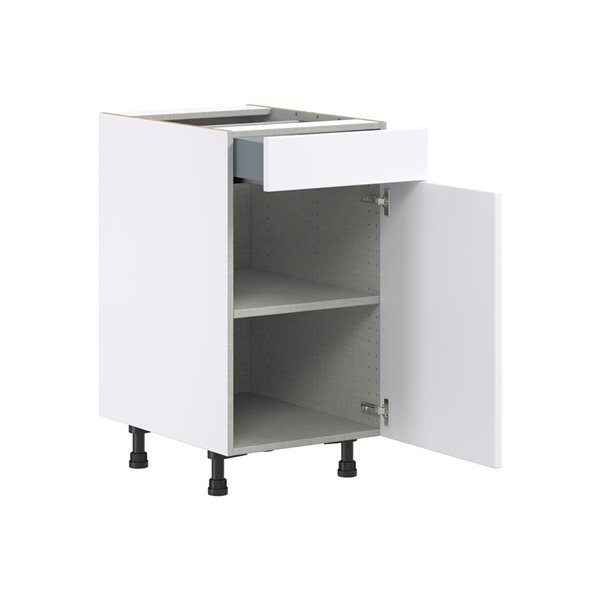 Hugo&Borg Lasalle 18 x 34.5 x 24.88-in Glacier White Door and Drawer Base Semi-Custom Cabinet