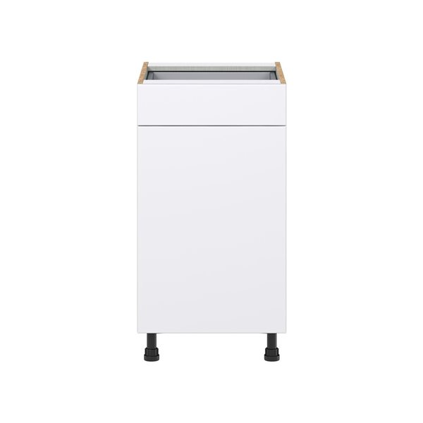 Hugo&Borg Lasalle 18 x 34.5 x 24.88-in Glacier White Door and Drawer Base Semi-Custom Cabinet