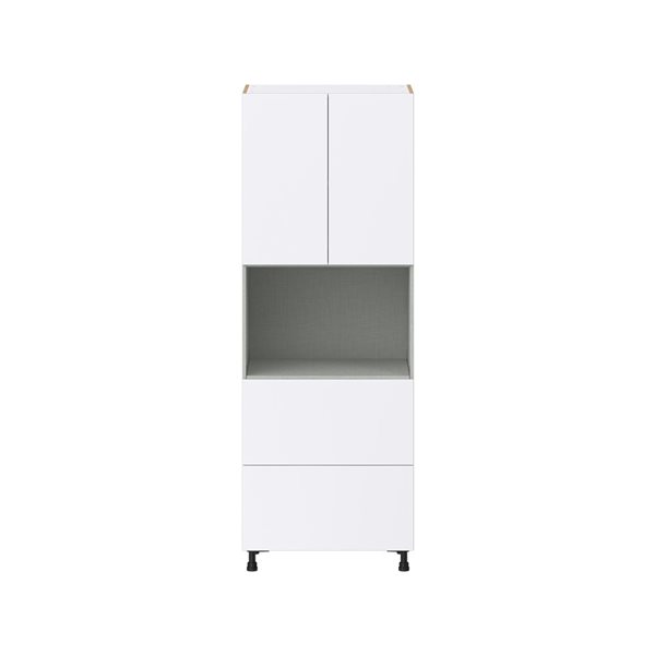 Hugo&Borg Lasalle 30 x 84.5 x 24.88-in Glacier White Door and Drawer Pantry Semi-Custom Cabinet