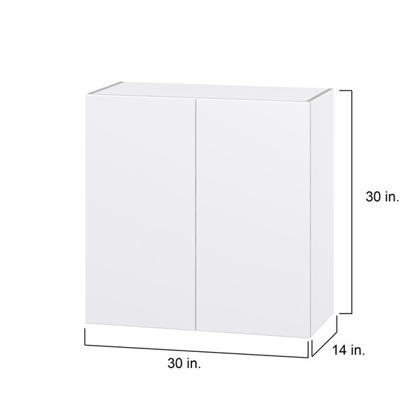 Hugo&Borg Lasalle 30 x 30 x 14.88-in Glacier White Door Wall Semi-Custom Cabinet