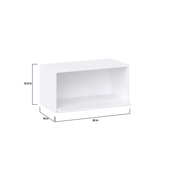 Hugo&Borg Lasalle 30 x 15 x 18-in Glacier White Open Wall Semi-Custom Cabinet