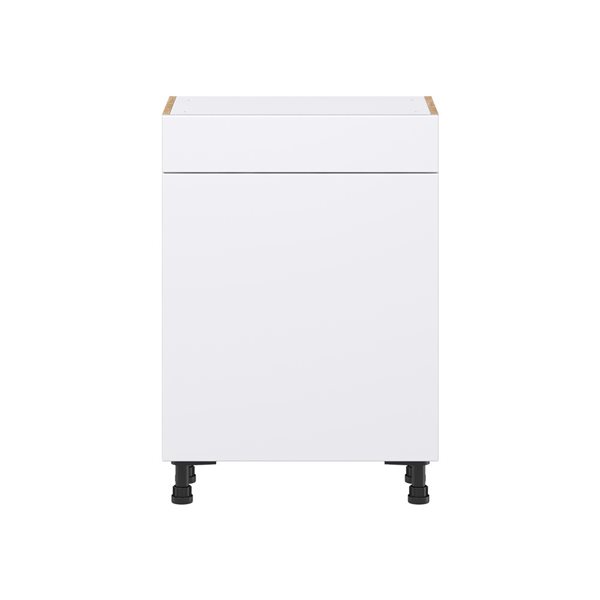 Hugo&Borg Lasalle 24 x 34.5 x 14.88-in Glacier White Door and Drawer Base Semi-Custom Cabinet