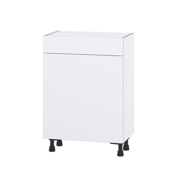 Hugo&Borg Lasalle 24 x 34.5 x 14.88-in Glacier White Door and Drawer Base Semi-Custom Cabinet