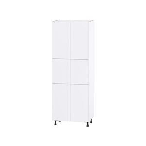 Hugo&Borg Lasalle 30 x 84.5 x 24.88-in Glacier White Door and Drawer Pantry Semi-Custom Cabinet