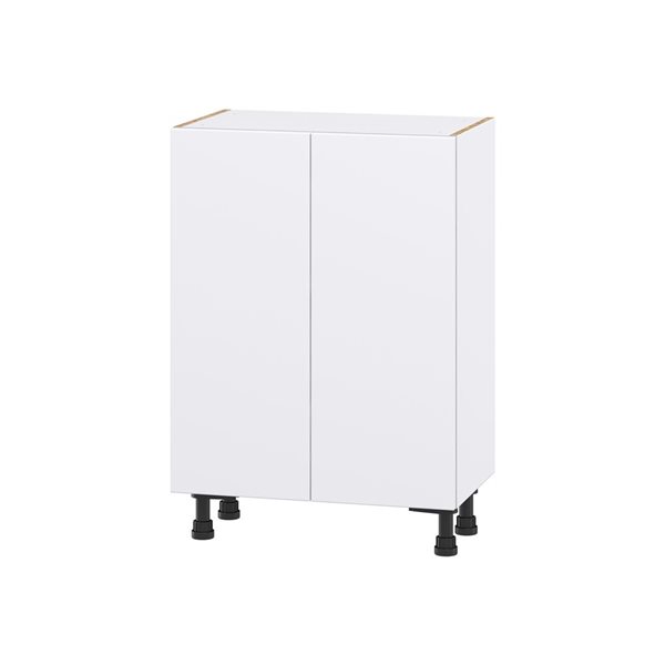 Hugo&Borg Lasalle 24 x 34.5 x 14.88-in Glacier White Door and Drawer Base Semi-Custom Cabinet