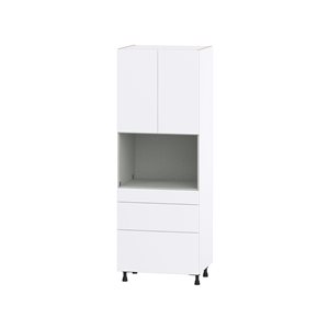 Hugo&Borg Lasalle 30 x 84.5 x 24.88-in Glacier White Door and Drawer Pantry Semi-Custom Cabinet