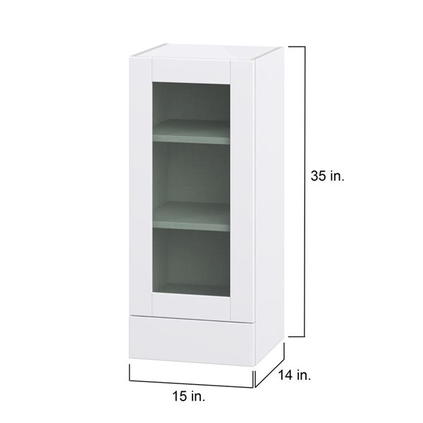 Hugo&Borg Lasalle 15 x 35 x 14.88-in Glacier White Door and Drawer Wall Semi-Custom Cabinet