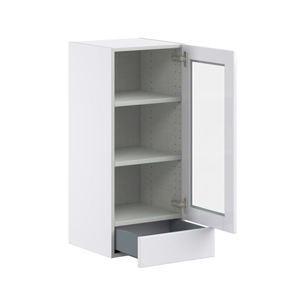 Hugo&Borg Lasalle 15 x 35 x 14.88-in Glacier White Door and Drawer Wall Semi-Custom Cabinet