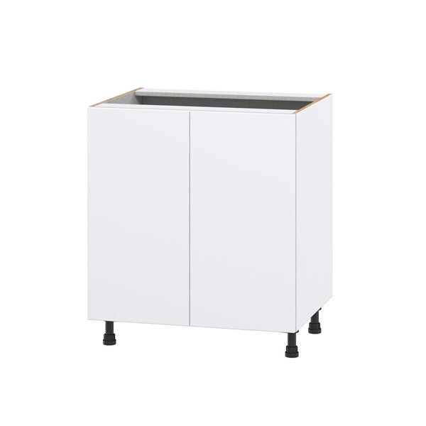 Hugo&Borg Lasalle 30 x 34.5 x 24.88-in Glacier White Door and Drawer Base Semi-Custom Cabinet