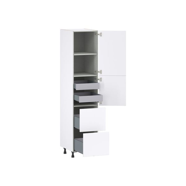 Hugo&Borg Lasalle 18 x 84.5 x 24.88-in Glacier White Door and Drawer Pantry Semi-Custom Cabinet