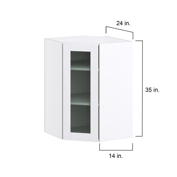 Hugo&Borg Lasalle 24 x 35 x 24.88-in Glacier White Door and Drawer Wall Semi-Custom Cabinet