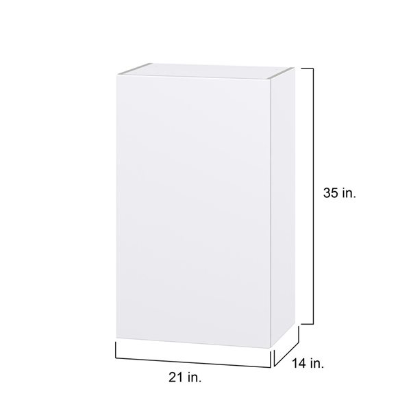 Hugo&Borg Lasalle 21 x 35 x 14.88-in Glacier White Door Wall Semi-Custom Cabinet