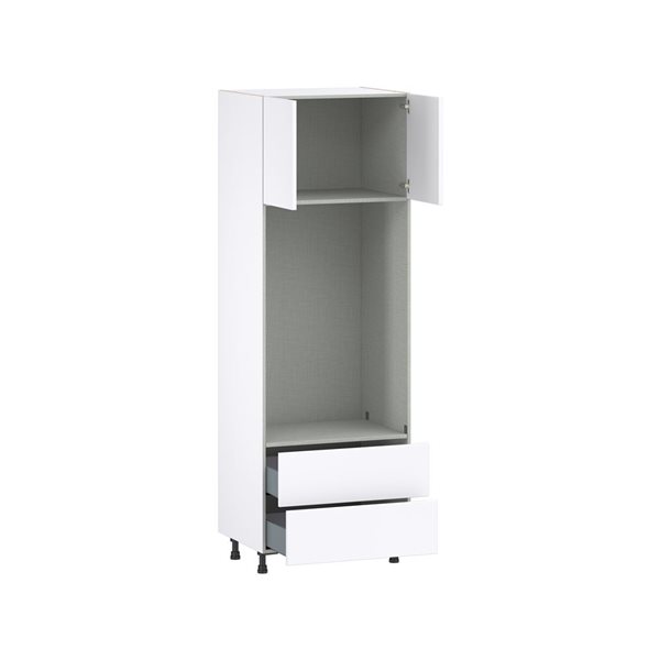 Hugo&Borg Lasalle 30 x 89.5 x 24.88-in Glacier White Door and Drawer Pantry Semi-Custom Cabinet