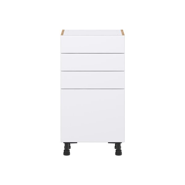 Hugo&Borg Lasalle 18 x 34.5 x 14.88-in Glacier White Door and Drawer Base Semi-Custom Cabinet