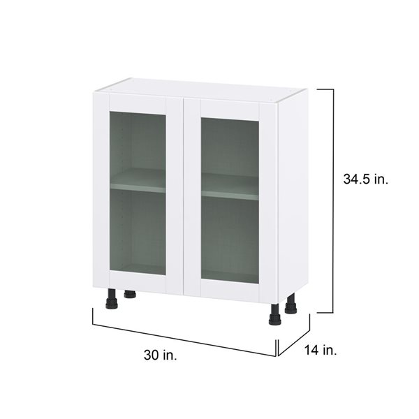 Hugo&Borg Lasalle 30 x 34.5 x 14.88-in Glacier White Door Base Semi-Custom Cabinet