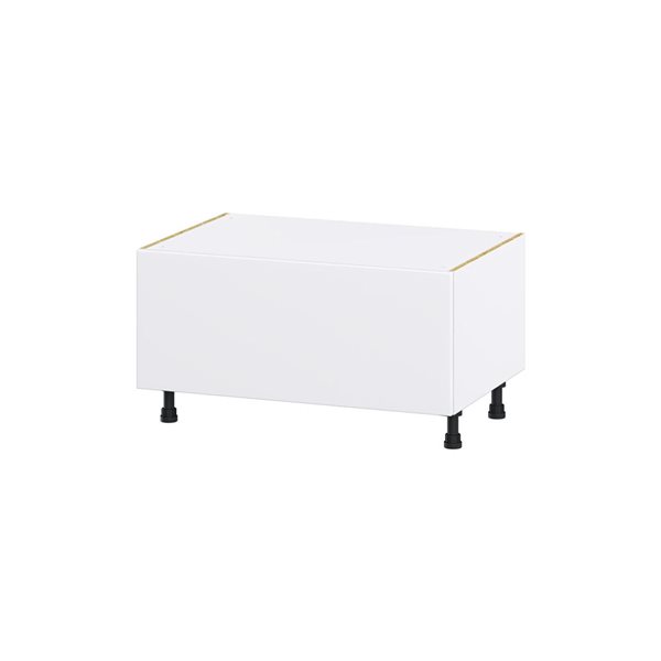 Hugo&Borg Lasalle 36 x 19.5 x 24.88-in Glacier White Drawer Base Semi-Custom Cabinet