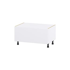 Hugo&Borg Lasalle 36 x 19.5 x 24.88-in Glacier White Drawer Base Semi-Custom Cabinet