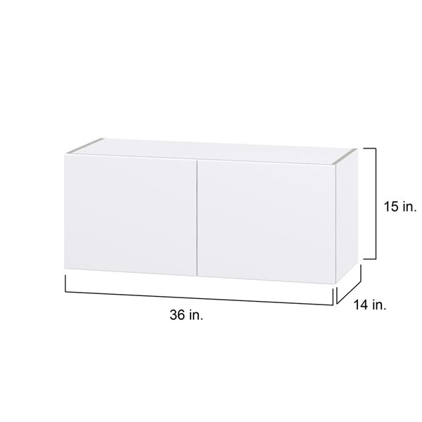 Hugo&Borg Lasalle 36 x 15 x 14.88-in Glacier White Door Wall Semi-Custom Cabinet