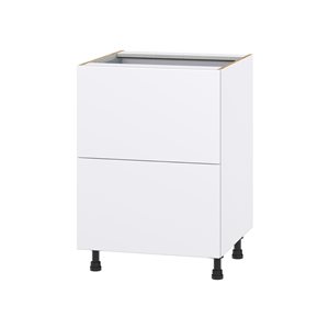 Hugo&Borg Lasalle 24 x 34.5 x 24.88-in Glacier White Drawer Base Semi-Custom Cabinet