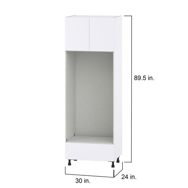 Hugo&Borg Lasalle 30 x 89.5 x 24.88-in Glacier White Door and Drawer Pantry Semi-Custom Cabinet