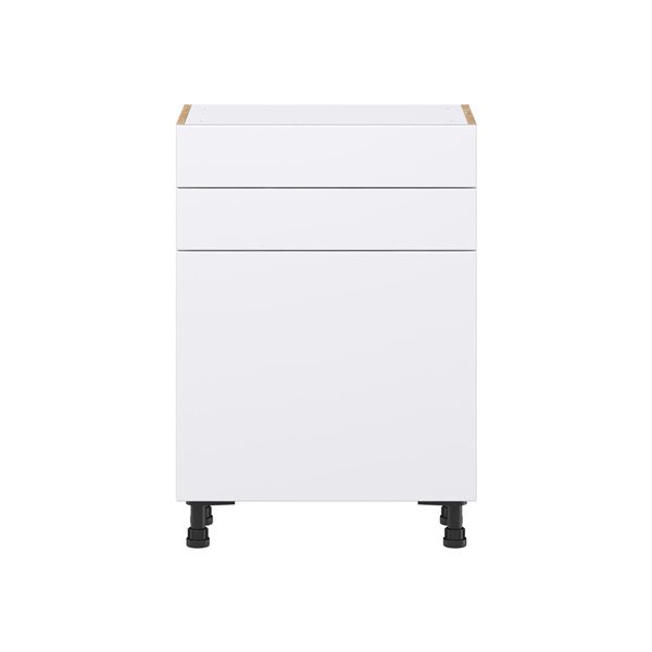 Hugo&Borg Lasalle 24 x 34.5 x 14.88-in Glacier White Door and Drawer Base Semi-Custom Cabinet