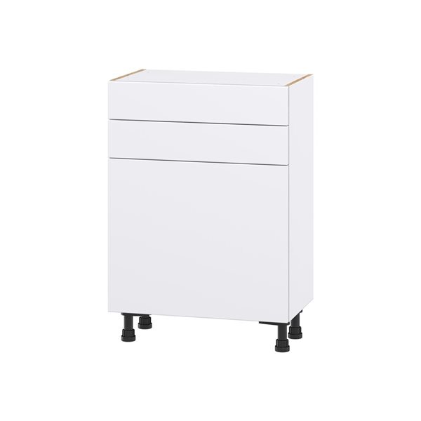 Hugo&Borg Lasalle 24 x 34.5 x 14.88-in Glacier White Door and Drawer Base Semi-Custom Cabinet