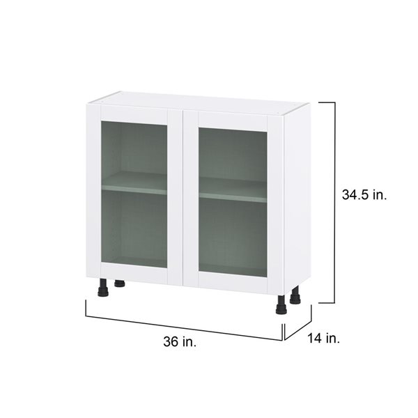 Hugo&Borg Lasalle 36 x 34.5 x 14.88-in Glacier White Door Base Semi-Custom Cabinet