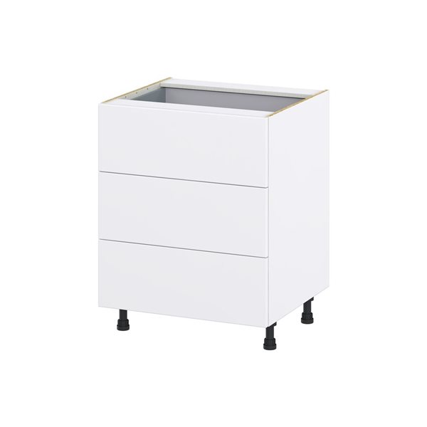 Hugo&Borg Lasalle 27 x 34.5 x 24.88-in Glacier White Drawer Base Semi-Custom Cabinet