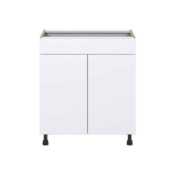 Hugo&Borg Lasalle 30 x 34.5 x 24.88-in Glacier White Door and Drawer Base Semi-Custom Cabinet