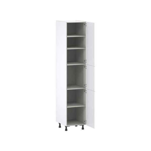 Hugo&Borg Lasalle 18 x 89.5 x 24.88-in Glacier White Door Pantry Semi-Custom Cabinet