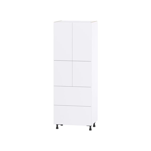 Hugo&Borg Lasalle 30 x 84.5 x 24.88-in Glacier White Door and Drawer Pantry Semi-Custom Cabinet