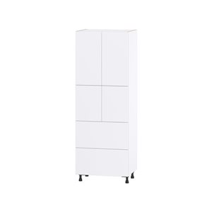 Hugo&Borg Lasalle 30 x 84.5 x 24.88-in Glacier White Door and Drawer Pantry Semi-Custom Cabinet