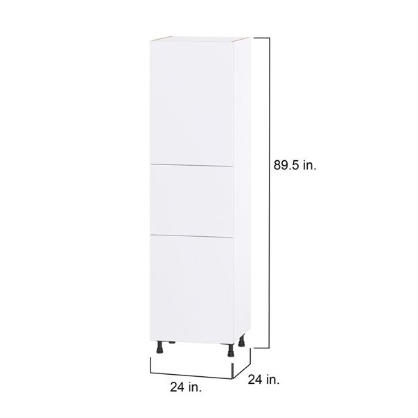 Hugo&Borg Lasalle 24 x 89.5 x 24.88-in Glacier White Door Pantry Semi-Custom Cabinet