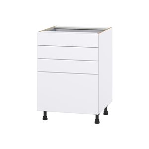 Hugo&Borg Lasalle 24 x 34.5 x 24.88-in Glacier White Drawer Base Semi-Custom Cabinet