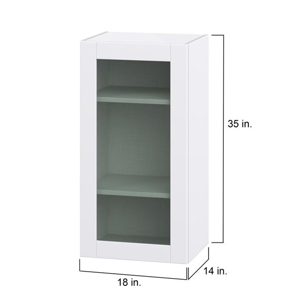 Hugo&Borg Lasalle 18 x 35 x 14.88-in Glacier White Door and Drawer Wall Semi-Custom Cabinet