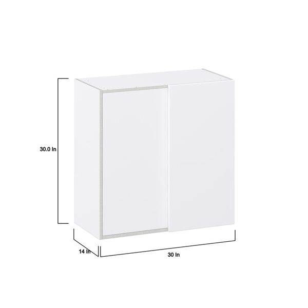 Hugo&Borg Lasalle 30 x 30 x 14.88-in Glacier White Door Wall Semi-Custom Cabinet