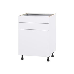 Hugo&Borg Lasalle 24 x 34.5 x 24.88-in Glacier White Door and Drawer Base Semi-Custom Cabinet