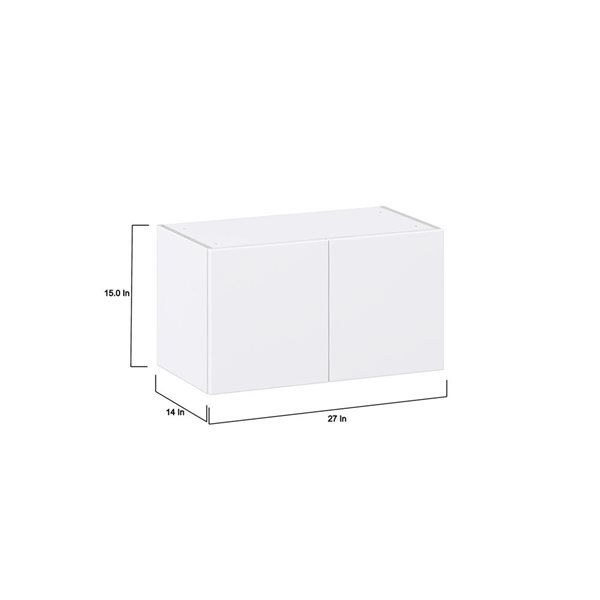 Hugo&Borg Lasalle 27 x 15 x 14.88-in Glacier White Door Wall Semi-Custom Cabinet