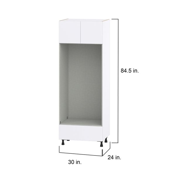 Hugo&Borg Lasalle 30 x 84.5 x 24.88-in Glacier White Door and Drawer Pantry Semi-Custom Cabinet