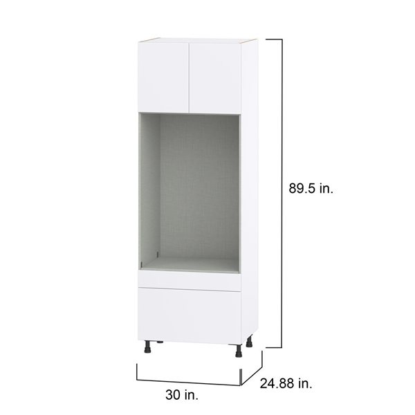 Hugo&Borg Lasalle 30 x 89.5 x 24.88-in Glacier White Door and Drawer Pantry Semi-Custom Cabinet