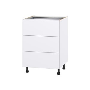 Hugo&Borg Lasalle 24 x 34.5 x 24.88-in Glacier White Drawer Base Semi-Custom Cabinet